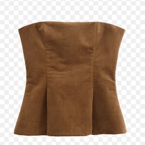 Zara Brown Strapless Top